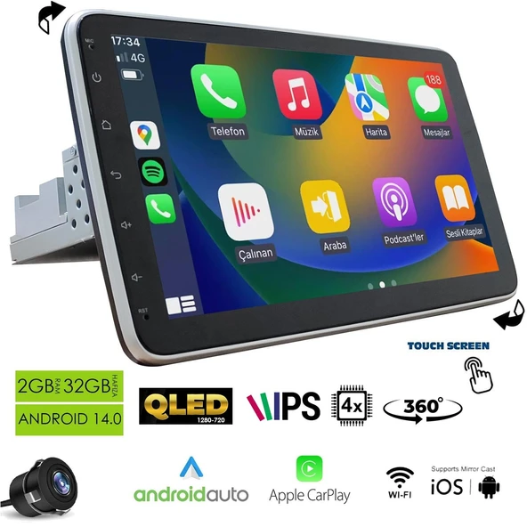 VİSOR MD-208 Tablet Multimedya Android 10 İnç Universal 2+32GB Oynar Başlık 4 Çekirdek ürün görseli 1