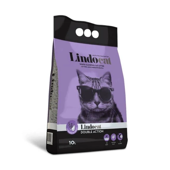 Lindocat Double Action Argan Yağı & Lavanta Kokulu Topaklanan Kedi Kumu 10L ürün görseli 1