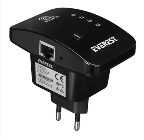 Everest EWR-N300 2.4GHz 300Mbps 1xWAN-LAN Dahili Antenli Repeater+AP Kablosuz Menzil Genişletici ürün görseli 1