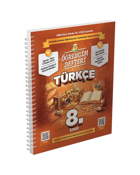 8.Sınıf Türkçe Öğrencim Defteri Murat Eğitim Yayınları ürün görseli 1