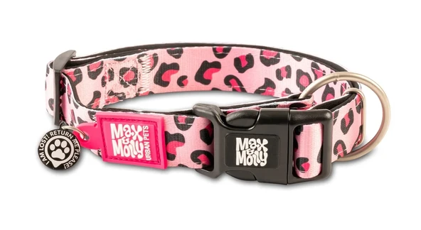 Max & Molly Leopard Pink Smart ID Köpek Boyun Tasması XSmall ürün görseli 1