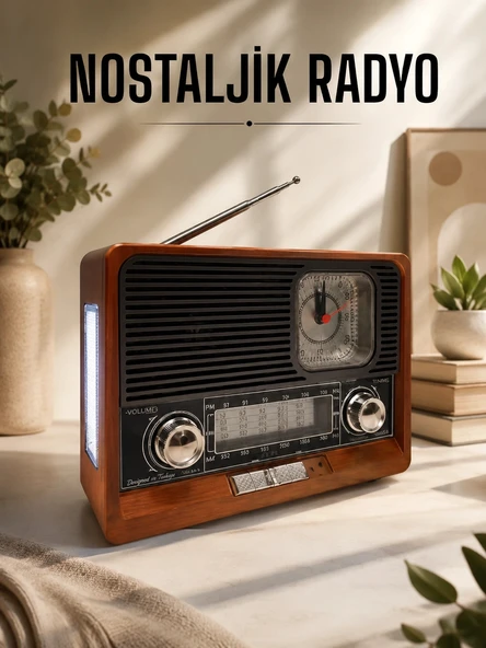 Nostaljik Radyo Usb,aux Ve Sd Kart Girişli Bluetooth Bağlantılı ürün görseli 1