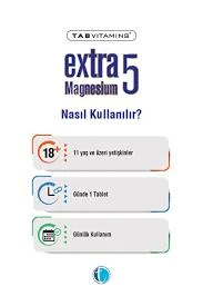 Tabvitamins Extra5 Magnesium 60 Kapsül - Resim 2