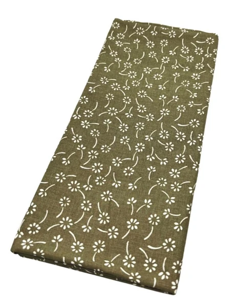 Çanta Aksesuar 120x50 cm Pamuklu Astarlık Kumaş Yeşil  Çıtır Çiçek Desen ürün görseli 1