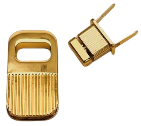 Çanta Aksesuar 4x2 cm Light Gold Kilit - Resim 3
