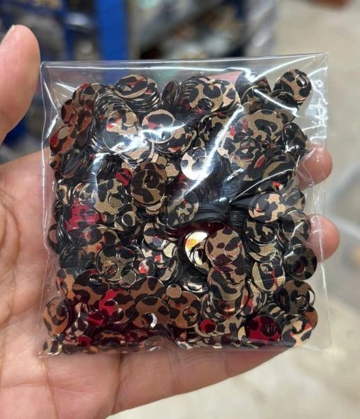 Çanta Aksesuar Leopar Renk 1 Cm Pul 40 Gr - Resim 2