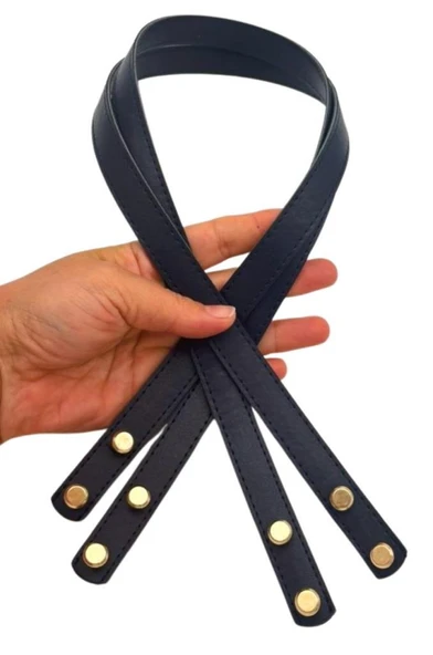 Çanta Aksesuar 70x1.8 cm Suni Deri Lacivert Renk Vidalı Çanta Sapı ürün görseli 1