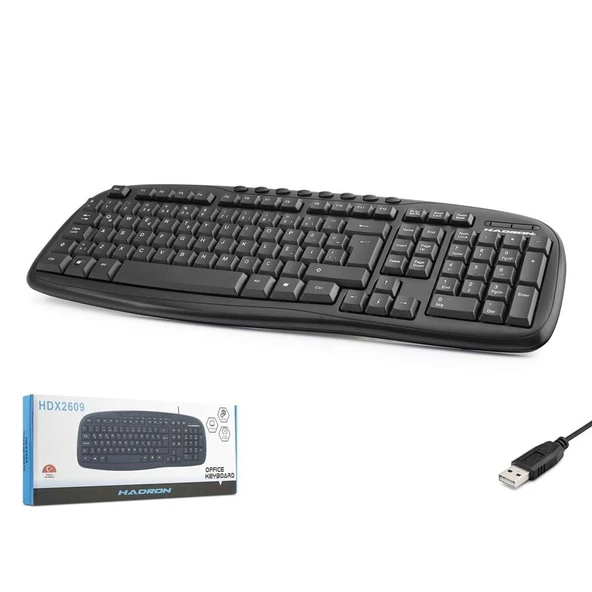 Hadron Hdx2609 Kablolu Multimedia Klavye Q Siyah ürün görseli 1