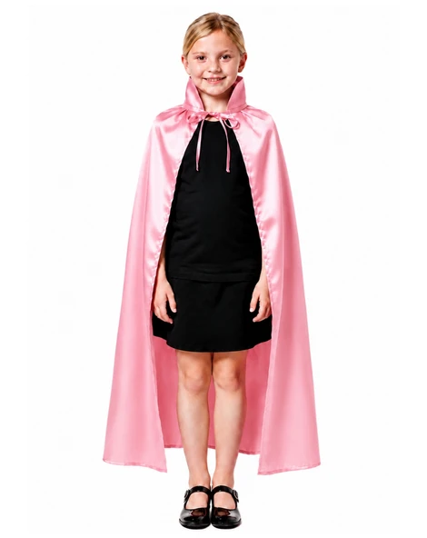 Pembe Saten Pelerin Çocuk - Resim 2