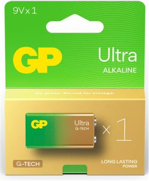 GP G-Tech 9V Ultra Alkalin Pil Tekli Paket GP1604AU ürün görseli 1
