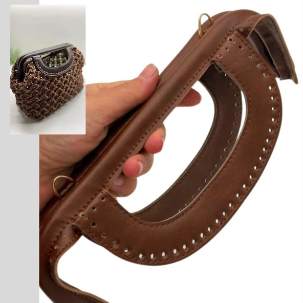Çanta Aksesuar 25 cm Suni Derili Taba Renk Gizli Çanta Bursu Yeni Model ürün görseli 1