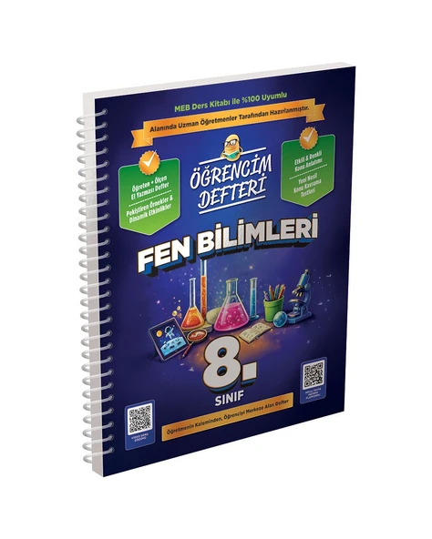 8.Sınıf Fen Bilimleri Öğrencim Defteri Murat Eğitim Yayınları ürün görseli 1