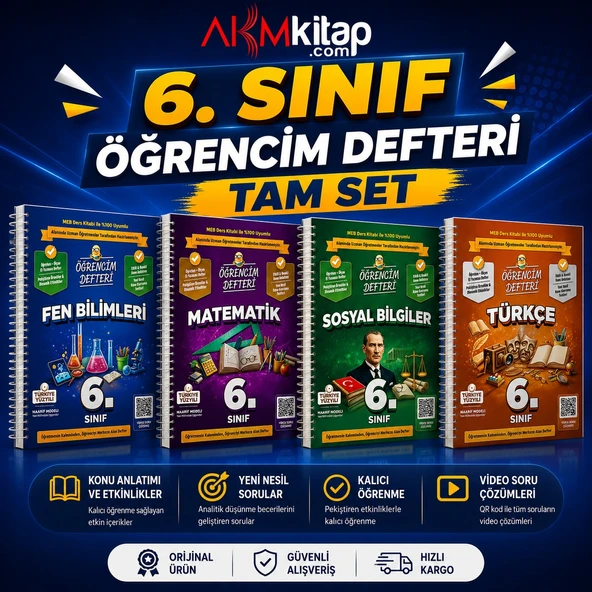 Murat Eğitim Yayınları 6.Sınıf Öğrencim Defteri Seti 4 Kitap ürün görseli 1