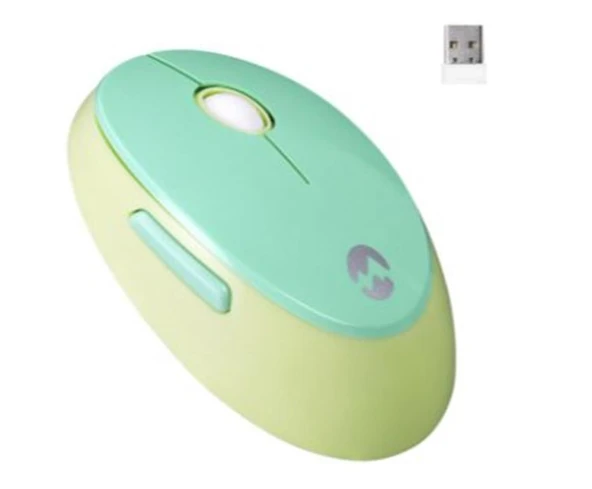 Everest ROUND KM-6282 Renkli Tuşlu Yeşil Kablosuz Q Multimedia Klavye + Mouse Set ürün görseli 1