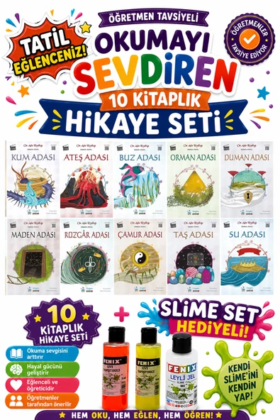 4.Sınıf Öğretmen Tavsiyeli Okumayı Sevdiren 80 Sayfa 10 Kitaplık Hikaye Seti-8 (Slime Set Hediyeli) ürün görseli 1