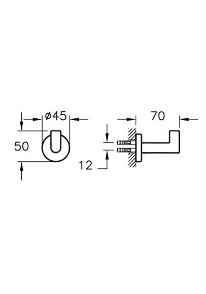 Vitra Minimax Tekli Askı Krom A44787 - Resim 2