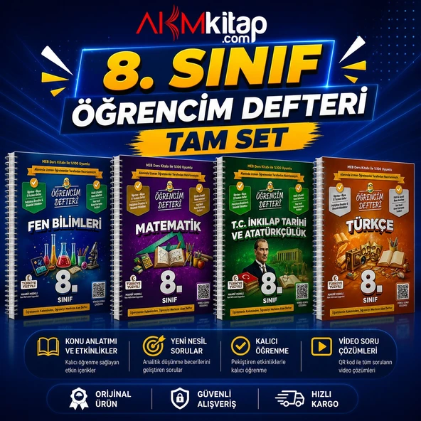 Murat Eğitim Yayınları 8.Sınıf Öğrencim Defteri Seti 4 Kitap ürün görseli 1