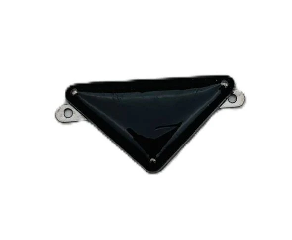 Çanta Aksesuar 3.5x2 Cm Üçgen Metal Plaka Etiket Süs Füme Metalli ürün görseli 1