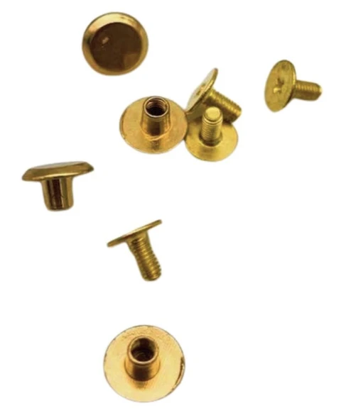 Çanta Aksesuar Vidalı Trok Rivet Light Gold Renk 4 Adet ürün görseli 1