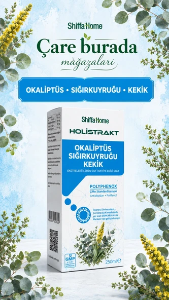 HOLİSTRAKT - Okaliptus & Sığırkuyruğu & Kekik İçeren Sıvı Ekstrat 250 Ml (Sinirliot & Hatmi & Ardıç) ürün görseli 1