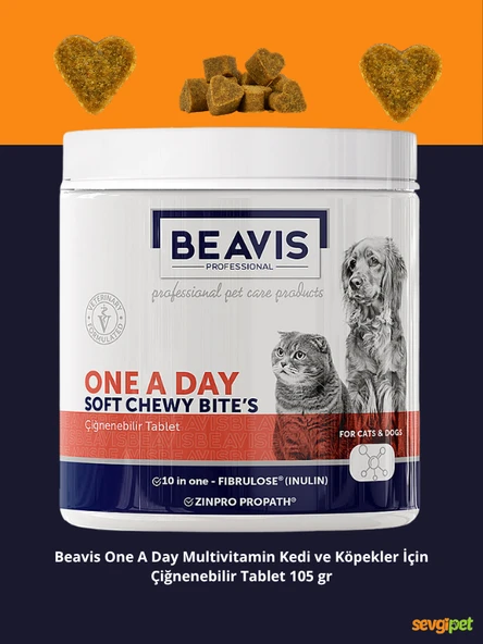 One A Day Kedi ve Köpekler İçin Multivitamin ve Mineral Çiğnenebilir Tablet (105 GR) ürün görseli 1