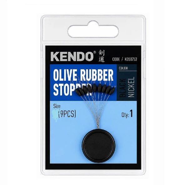 Kendo Olive Rubber Kauçuk Misina Stopper 9Adet ürün görseli 1
