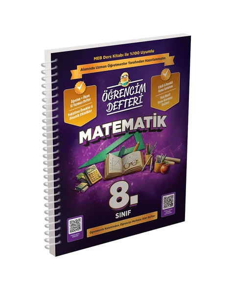 8.Sınıf Matematik Öğrencim Defteri Murat Eğitim Yayınları ürün görseli 1
