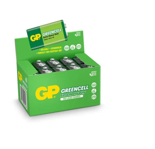 GP Greencel 9V Çinko Pil 10'lu Paket GP1604G-S1 ürün görseli 1
