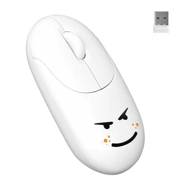 Everest SM-26 FASHION 2.4Ghz Beyaz Kabartmalı Kablosuz Mouse ürün görseli 1