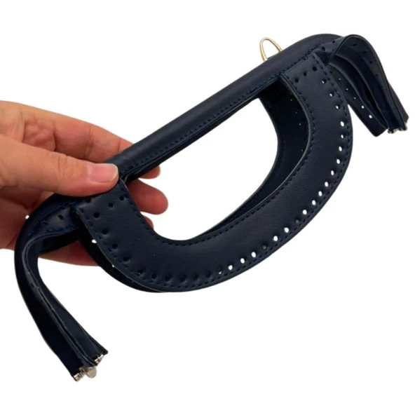 Çanta Aksesuar 25 cm Suni Derili Lacivert  Renk Gizli Çanta Bursu Yeni Model - Resim 3