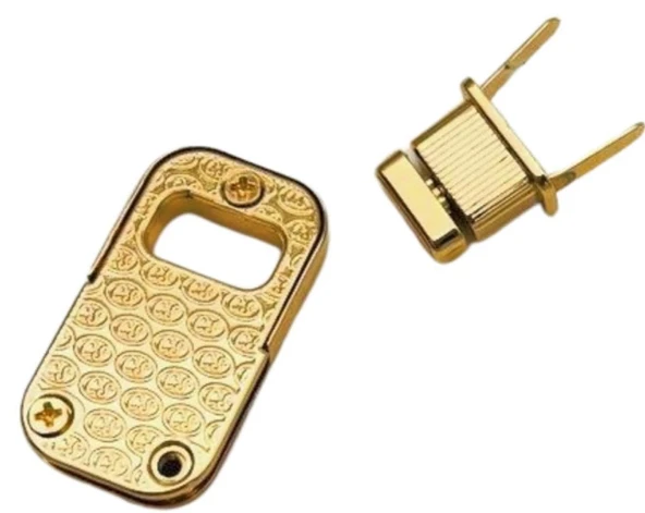 Çanta Aksesuar 4x2 cm Light Gold Kilit - Resim 2
