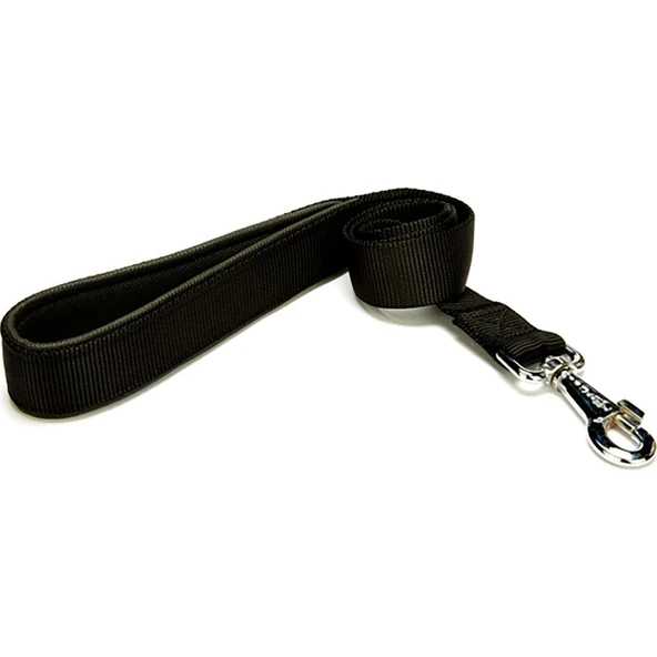 Doggie Konforlu Dokumadan El Yapımı Köpek Gezdirme Kayışı 3x100cm - Black ürün görseli 1
