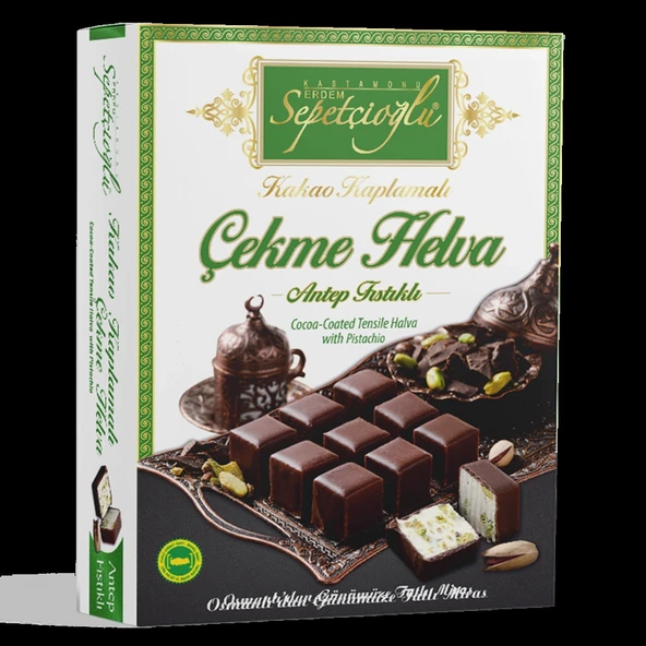 Kakao Kaplamalı Antep Fıstıklı Çekme Helva 80G ürün görseli 1