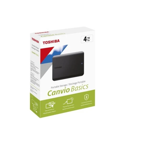 Toshiba 2.5" 4TB Canvio Basics HDTB540EK3CA USB3.2 G1 SİYAH (A5) ürün görseli 1