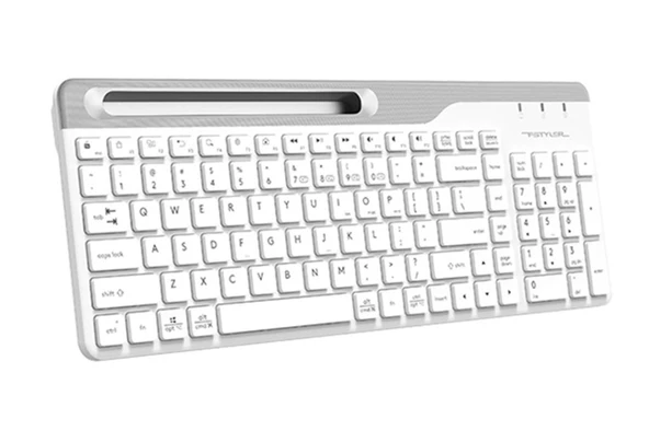 A4 Tech Fbk25 Beyaz Bluetooth+2.4G Nano Fn Multimedya Klavye - Resim 2