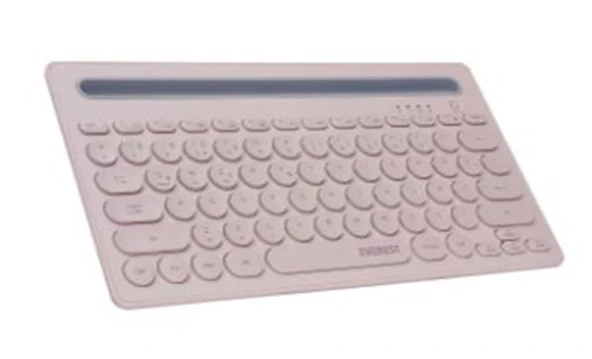 Everest KB-BT84 Pembe-Gri Bluetooth Ultra İnce+Şarjlı Q Mac-Win-Android-Ios Uyumlu Kablosuz klavye ürün görseli 1