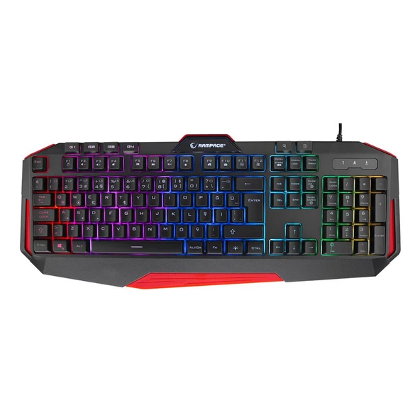 Rampage KB-RX7 ALPOR PRO Siyah USB RGB Aydınlatmalı Q Gaming Oyuncu Klavyesi ürün görseli 1