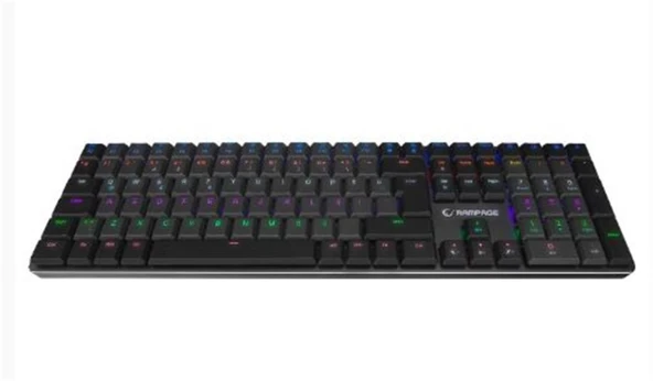 Rampage GRANITE PRO Siyah-Gri Low Profile BLUE SWITCH Q Rainbow Mekanik Gaming Oyuncu Klavye ürün görseli 1