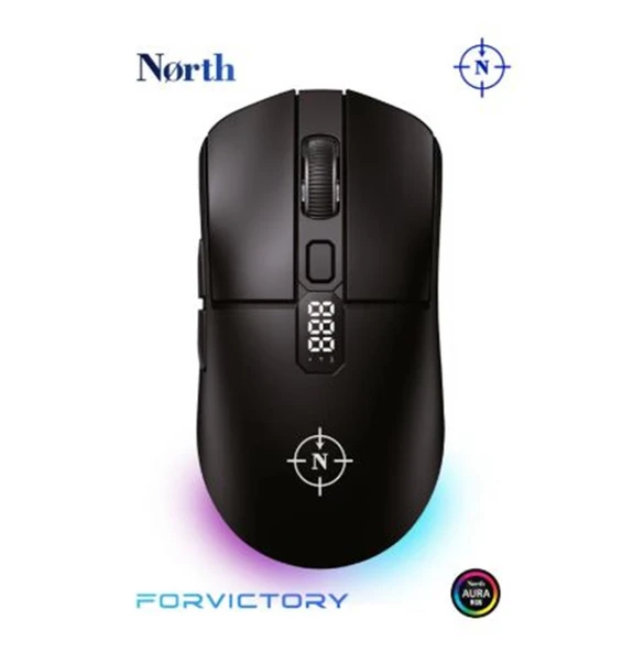 North Odin Pro WL Siyah 26K DPI 750 IPS 70G UltraLight RGB Kablosuz Gaming Mouse ürün görseli 1