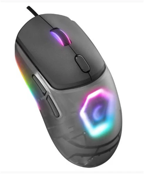 Rampage Hyalo M1 Siyah Değiştirilebilir 3 Kapaklı RGB 12000 DPI Gaming Oyuncu Mouse ürün görseli 1