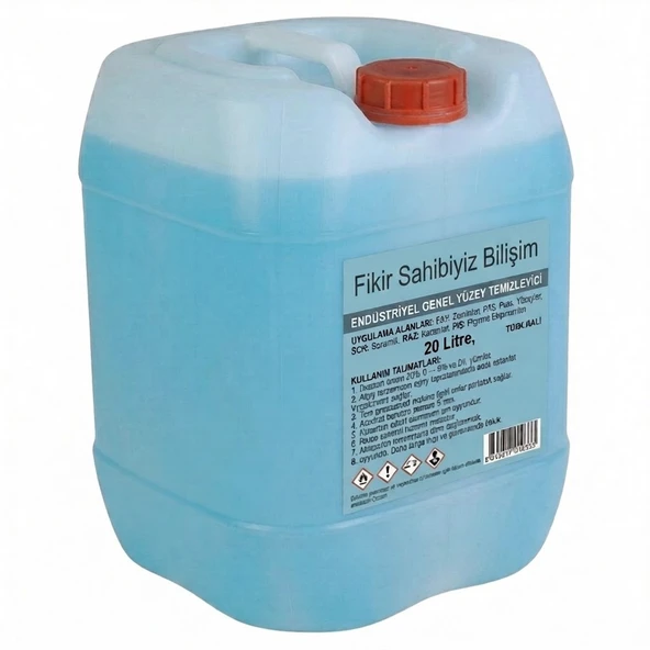 Yüzey Temizleyici Bidon 20 Litre Endüstriyel ve Ev Kullanımına Uygun Ekonomik 10 Litre Suya 1 Bardak Kullanılır ürün görseli 1