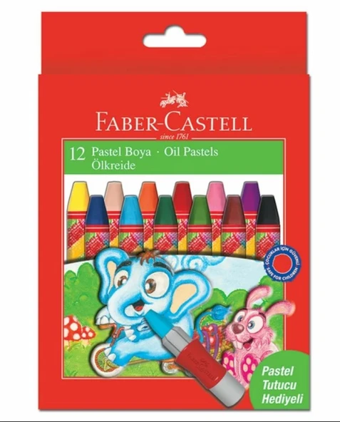 Faber Castell Pastel Boya 12li ve Pastel Tutucu ürün görseli 1