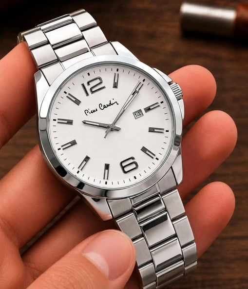 Pierre Cardin Damat Ve Takım Elbiseye Özel 2 Yıl Garantili Çelik Kordon Erkek Kol Saati VS.BLKT.1077 ürün görseli 1