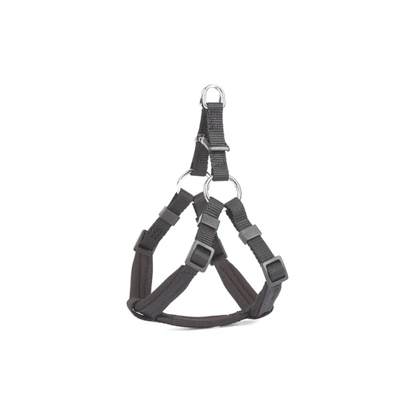 Doggie Konforlu Dokumadan El Yapımı Ronin Model Köpek Göğüs Tasması XXS-1x30-35cm - Black ürün görseli 1