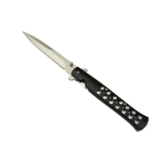 Wenom Çakı Metal Siyah 22,5 cm Yarı Otomatik , Kemerlikli ürün görseli 1