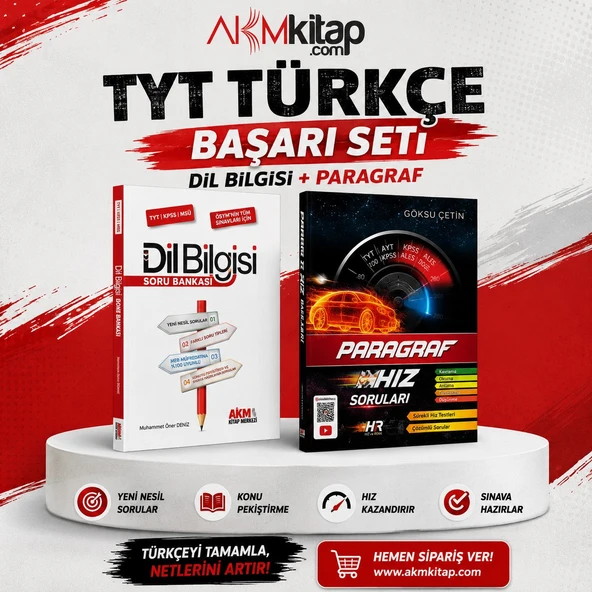 Hız ve Renk TYT AYT KPSS ALES DGS Paragraf ve AKM Dil Bilgisi Soru Bankası Seti 2 Kitap ürün görseli 1