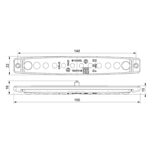 # - X - 12V 12LED SARI BASAMAK LAMBASI - SANEL - Resim 2