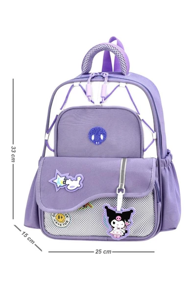 Ortopedik Kız Çocuk Ultra Lüx Anaokulu Sırt Çantası Kreş Çantası 33*25 Cm Su İtici Kumaş ürün görseli 1