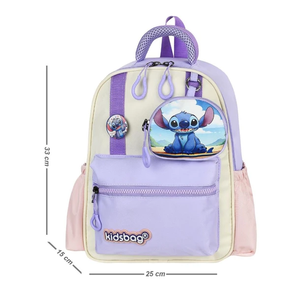Kız Çocuk Anaokulu Çantası Ortopedik Ultra Lüx Kreş Çantası 33*25 Cm Su İtici Kumaş Sırt Çantası ürün görseli 1