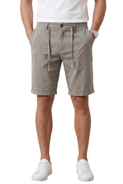 DeepSea Slim Fit Likralı Çizgi Dokulu Beli Lastikli İpli Erkek Şort Kapri 2601743 ürün görseli 1